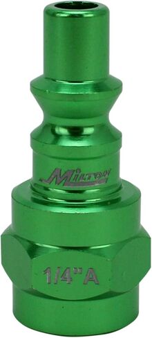 Milton 778AC-20 ColorFit Plugs, A-style Green, 1/4" NPT Female, Box of 20 in Saudi Arabia