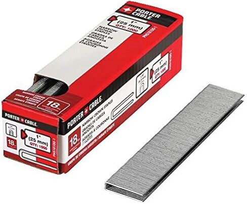 PORTER-CABLE Narrow Crown Staples, 1-Inch, 18 GA, 1000-Pack (PNS18100-1) in Saudi Arabia