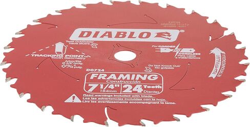شفرة منشار مؤطرة من كربيد ATB D0724X Diablo مقاس 19 سم و24 سم مع عمود ماسي in Saudi Arabia