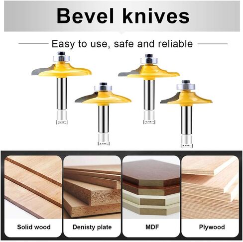 Architectural Molding Router Bit Set 1/4-Inch Shank 5 PCS, Corner Rounding Edge-forming Roundover Beading Router Bit Set, Woodworking Milling Tools(1/4 Line) in Saudi Arabia