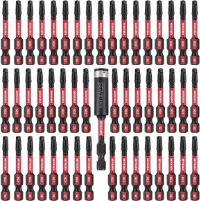 Impact Tough #1 Square 1 in. Insert Driver Bits,15Pack Magnetic SQ1 Screwdriver Bits Set 1"Long Impact Bit,Bulk in Kuwait
