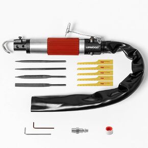 Air Reciprocating File Body Saw, Multi-function Low Vibration 8000spm Pneumatic Cutting Tool & Abrasive Tool with 4 Files and 5 Saw Blades (Stroke Length: 5mm) in Saudi Arabia