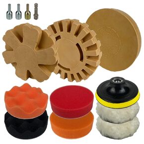 عجلة ممحاة، عجلة ممحاة لإزالة الملصقات، مجموعة أدوات إزالة شريط مطاطي مقاس 14 قطعة مقاس 4 بوصات، عجلة ممحاة مطاطية، وسادة تلميع إسفنجية، وسادة تلميع ووسادة دعم، مزيل لاصق in Kuwait