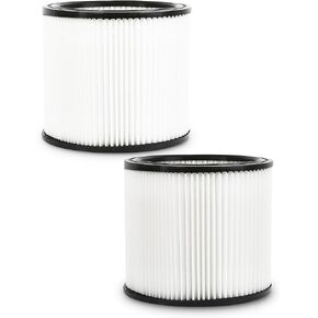 فلاتر خرطوشة مكونة من عبوتين تحل محل 90304، و90350، و9030400، و9030462 - متوافقة مع المكانس الكهربائية الرطبة/الجافة من Shop-Vac، وتناسب معظم 5 جالون فما فوق in Kuwait