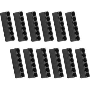 6 Pcs 10 Holes Hex Shank Screwdriver Bit Holder, Plastic Hex Bit Holder Organizer Storage Case, Red