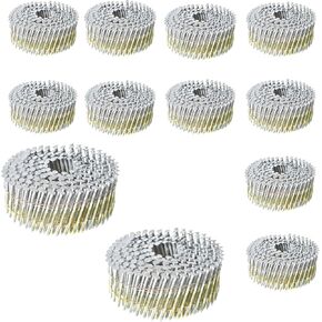 Timunr 3600 Count Siding Nails 15 Degree 2-1/4 Inch x .092 Inch Collated Wire Coil Full Round Head Ring Shank Hot-Dipped Galvanized in Kuwait