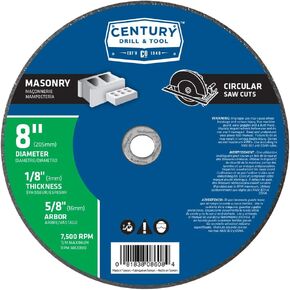 Century Drill & Tool 8606 Type 1A Masonry Cut-Off Wheel for Portable Saws | Concrete Cutting application, cuts metal, fiberglass, aluminum & masonry in Saudi Arabia
