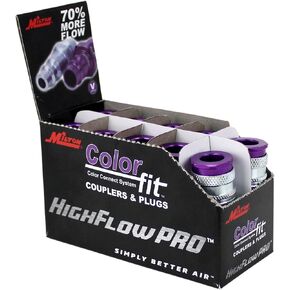 Milton 765VC ColorFit HighFlowPRO Couplers, V-style Purple, 1/4" NPT Male, Box of 10 in Kuwait