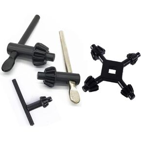 Drill Chuck Key and Universal 4 Way Chuck Key 4 in 1 Drill Press Chuck key - Bundle 4 Items with Storage Box (4)