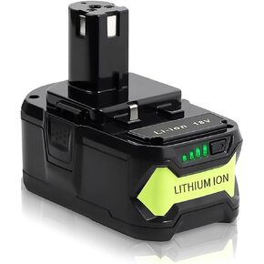 بطارية Jialitt 6.0Ah 18V P108 بديلة ليثيوم أيون متوافقة مع بطارية Ryobi 18V Ryobi ONE+ P108 P102 P103 P104 P105 P107 P109 P122 بطارية أدوات الطاقة اللاسلكية مع مؤشر LED in Kuwait