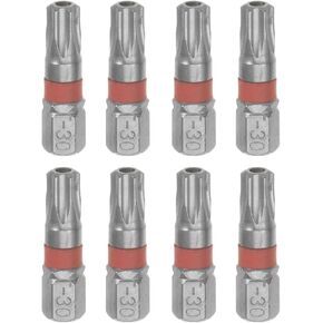 8pcs T8 Torx Hex Screwdriver Bit 1/4" Hex Shank 1" Length S2 Steel Magnetic Power Drill Bits
