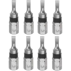8pcs 3mm Slotted Hex Screwdriver Bit 1/4" Hex Shank 1" Length S2 Steel Magnetic Power Drill Bits