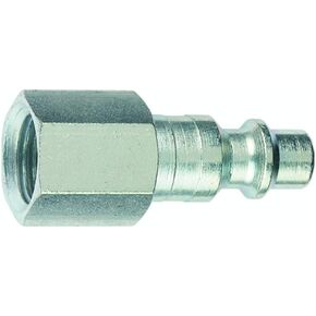 Tru-Flate 12-235 Plug Steel 1/4" I/M Design x 1/4" FNPT, Silver in Saudi Arabia