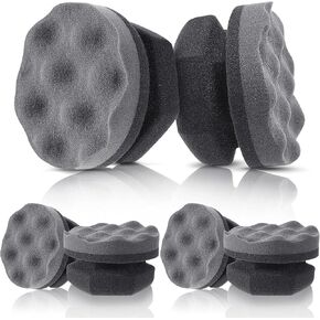 BBTO 6 Pcs Tire Hex Grip Dressing Applicator Washable Tire Shine Applicator Dressing Pad Car Detailing Foam Sponge Reusable Tire Cleaner Sponge for No Slip Tire (Black, Red, Blue, 4.33 Inch Diameter) in Saudi Arabia