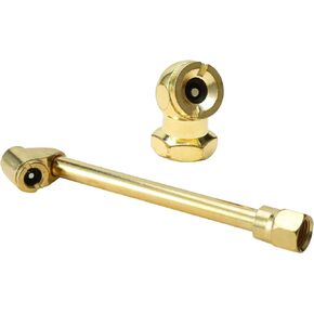 طقم ظرف هواء محمول مكون من قطعتين، ظرف هواء مزدوج الرأس مقاس 1/4 بوصة FNPT وقابض هواء كروي مغلق مقاس 1/4 بوصة، مناسب لتطبيقات تعبئة هواء الإطارات، وملحقات منفاخ الإطارات لضاغط الهواء in Kuwait