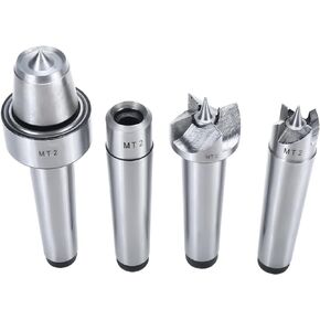 BTSHUB 4Pcs MT2 Wood Lathe Live Center Set Drive Spur Cup for Woodworking Machines in Kuwait