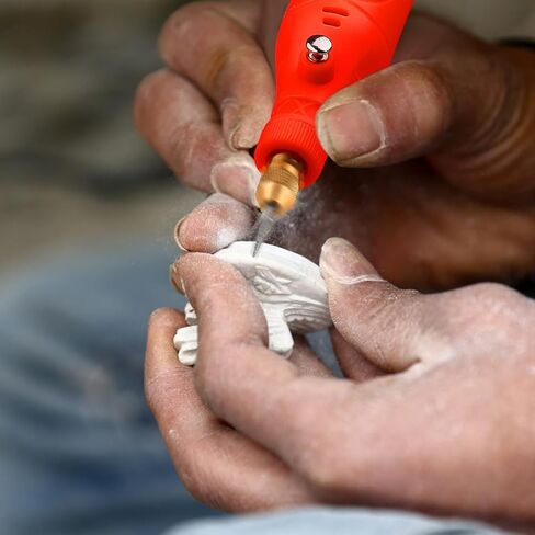 GOXAWEE Mini Cordless Rotary Tool with 105pcs Accessories, 5-Speed and USB Charging, Multi-Purpose Power Rotary Tool with 3.7V Li-ion Battery for Handmade Crafting and DIY Creations.(Red) in Kuwait