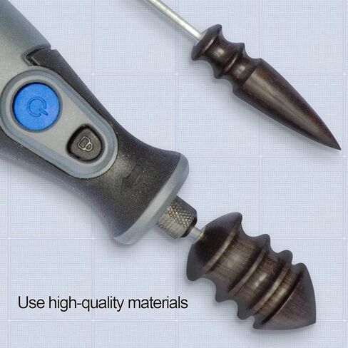 10Pcs Black Ebony Wood Leather Burnisher Pointed Tip, Leather Slicker Burnishing Tool for Compatible with Rotary Dremel Tools (Black) in Saudi Arabia