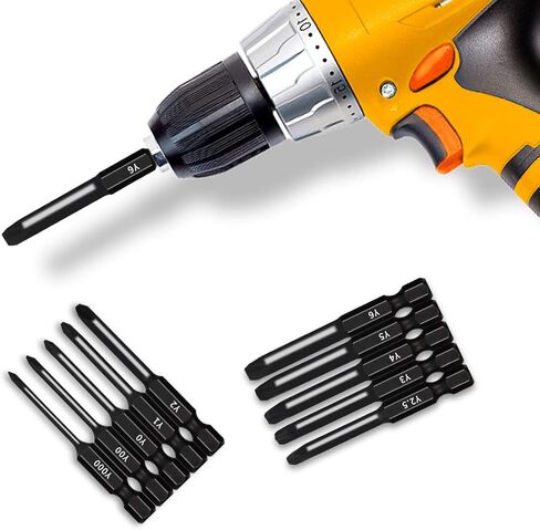 اول تولز مجموعة لقم ثلاثية الجناح (10 قطع - رؤوس مغناطيسية طويلة 2.3 انش) مقاسات رؤوس مفك البراغي ثلاثية الأجنحة التالية: Y000، Y00، Y0، Y1، Y2، Y2.5، Y3، Y4، Y5، Y6 in Kuwait