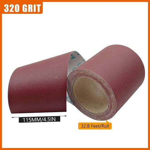80 Grit Sandpaper Roll 4.5'' Wide 10Yard (= 71Pcs 1/4 Sheet Sandpaper) Abrasive Emery Cloth Sand Paper Roll for Dry Wet Sanding Polishing Wood Metal Glass Automotive Furniture PVC Primers (80 Grit) in Saudi Arabia