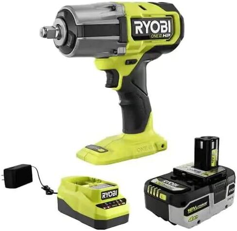 RYOBI ONE+ 18V Brushless Cordless 4-Mode 1/2 in. Impact Wrench Kit with 4.0 Battery and Charger (PBLIW01K1) in Saudi Arabia