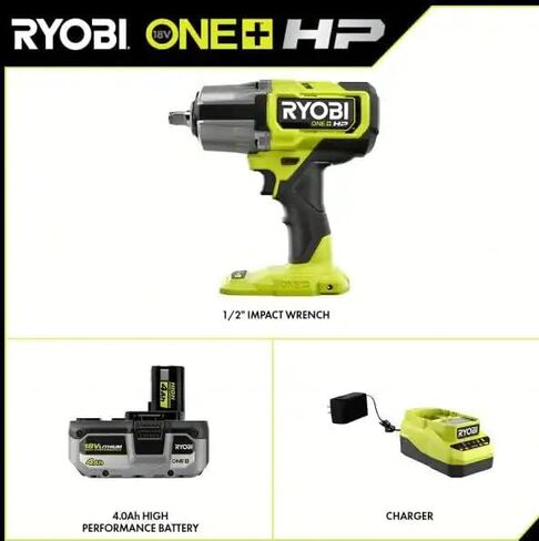 RYOBI ONE+ 18V Brushless Cordless 4-Mode 1/2 in. Impact Wrench Kit with 4.0 Battery and Charger (PBLIW01K1) in Saudi Arabia