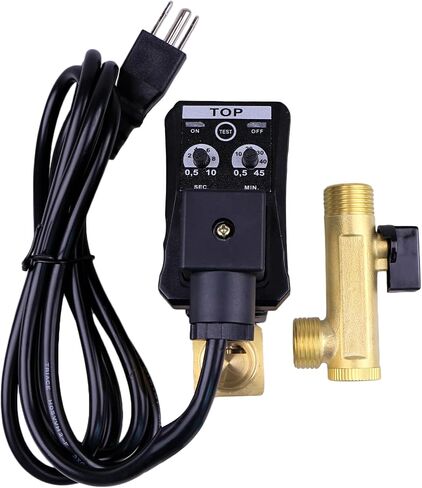 szzijia 1/2" AC 110V Automatic Timed Water Tank 2-way Direct-acting Drain Valve US Plug in Saudi Arabia