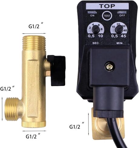 szzijia 1/2" AC 110V Automatic Timed Water Tank 2-way Direct-acting Drain Valve US Plug in Saudi Arabia