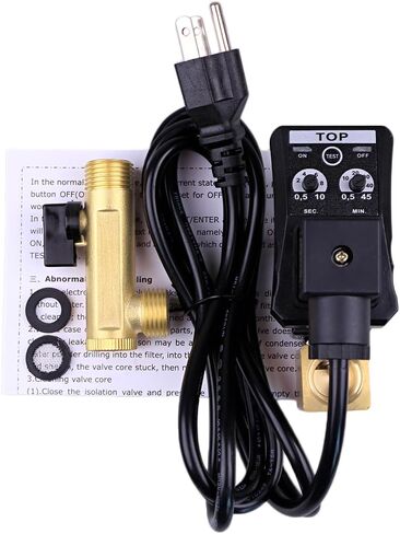 szzijia 1/2" AC 110V Automatic Timed Water Tank 2-way Direct-acting Drain Valve US Plug in Saudi Arabia