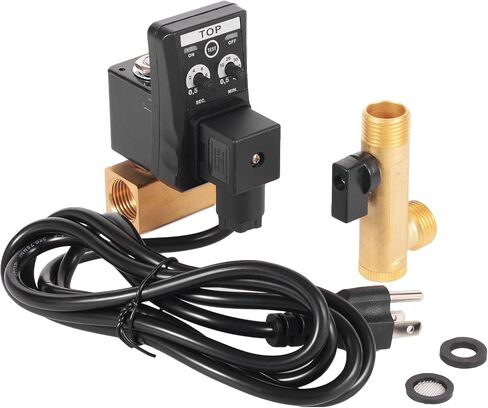 szzijia 1/2" AC 110V Automatic Timed Water Tank 2-way Direct-acting Drain Valve US Plug in Saudi Arabia