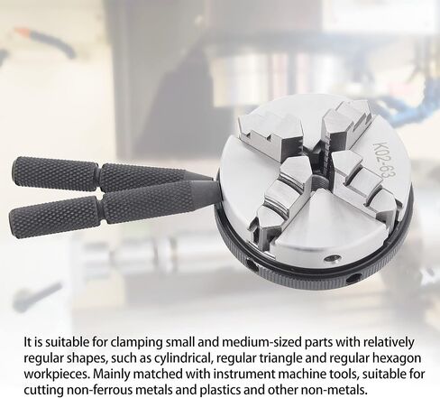 RATTMMOTOR K02-50mm/1.97 بوصة مخرطة صغيرة تشاك 4 فك ذاتي التمركز M14 خيط تثبيت مثقاب لآلة الطحن والحفر باستخدام الحاسب الآلي in Kuwait