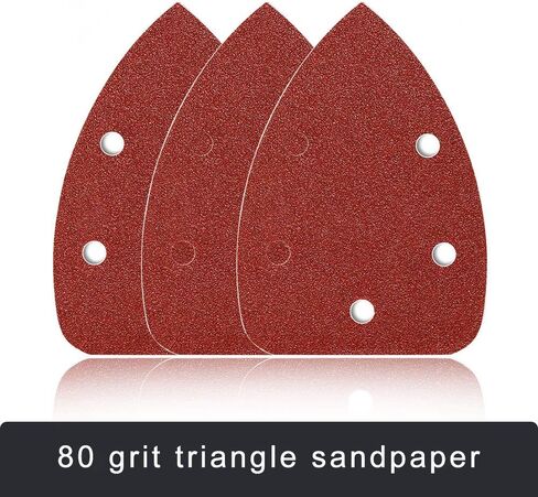 HIFROM 65pcs 140mm Hook and Loop Mouse Sandpaper, 5 Hole 400 Grits Assorted Sand Paper- Aluminum Oxide Hook & Loop Random Orbital Sander Sandpaper in Saudi Arabia