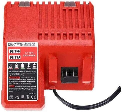 maki Lithium-ion Battery Charger Multi Voltage Charger Replacement for Milwaukee M18 14.4V-18V 48-11-1850 48-11-1840 48-11-1815 48-11-1828 in Saudi Arabia