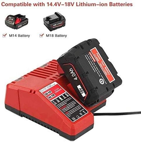 maki Lithium-ion Battery Charger Multi Voltage Charger Replacement for Milwaukee M18 14.4V-18V 48-11-1850 48-11-1840 48-11-1815 48-11-1828 in Saudi Arabia