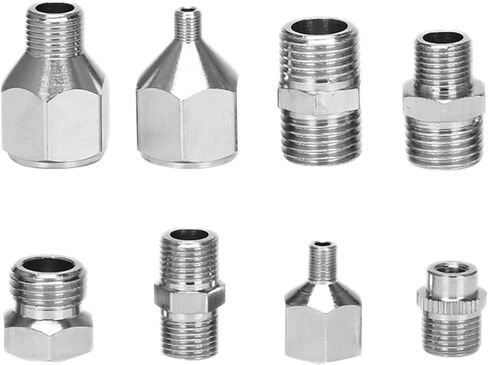 Airbrush Adapter Set, 8Pcs 1/8" 1/4" M5 Quick Release Conversion Kit in Kuwait