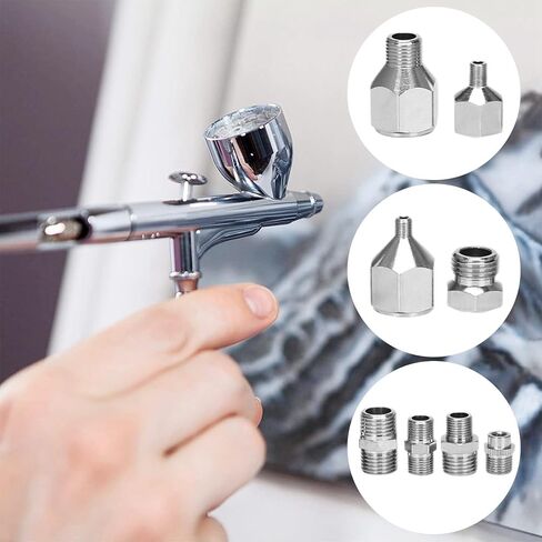 Airbrush Adapter Set, 8Pcs 1/8" 1/4" M5 Quick Release Conversion Kit in Kuwait