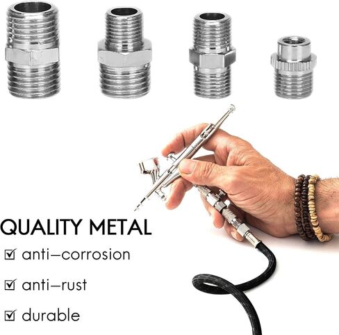 Airbrush Adapter Set, 8Pcs 1/8" 1/4" M5 Quick Release Conversion Kit in Kuwait