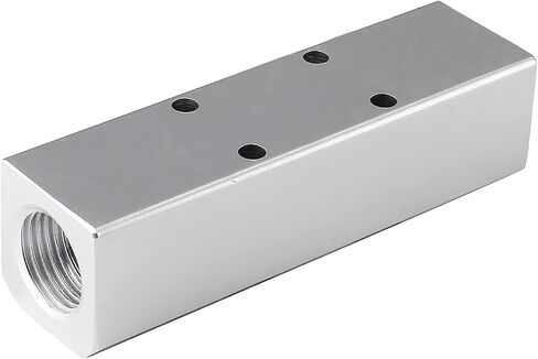 3 Way Pneumatic Manifold Air Distribution Block, Compressed Air Manifold Pneumatic Block, Air Coupler Fast Connector, Silver in Saudi Arabia