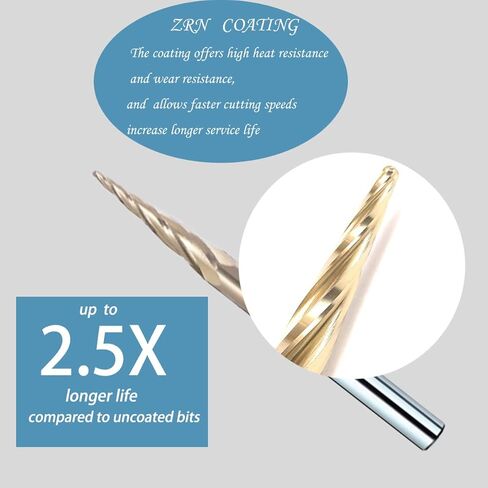 DashHound BRB462 نقش كروي مدبب 2D&3D مطحنة نهاية كربيد صلبة CNC راوتر بت قطع لولبية 6.2 درجة ZRN مطلية، 1/32 بوصة CD × 1 بوصة CL × 1/4 بوصة SD × 3 بوصة OL in Kuwait