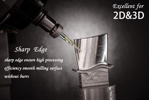 DashHound BRB462 نقش كروي مدبب 2D&3D مطحنة نهاية كربيد صلبة CNC راوتر بت قطع لولبية 6.2 درجة ZRN مطلية، 1/32 بوصة CD × 1 بوصة CL × 1/4 بوصة SD × 3 بوصة OL in Kuwait