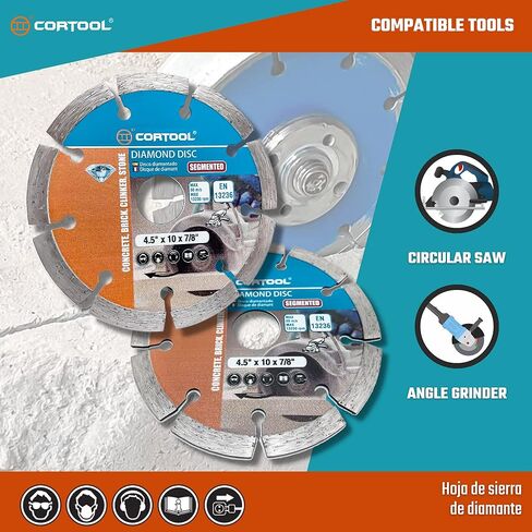 شفرة ماسية من كورتول مقاس 4-1/2 بوصة، شفرات منشار ماسية خبيرة في الحجر لطاحونة الزاوية ومنشار دائري، شفرة حجرية مقاس 4.5 بوصة لقطع طوب البناء الجرانيت الخرساني in Kuwait