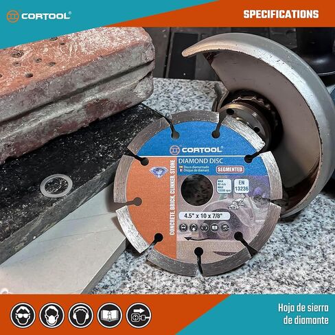 شفرة ماسية من كورتول مقاس 4-1/2 بوصة، شفرات منشار ماسية خبيرة في الحجر لطاحونة الزاوية ومنشار دائري، شفرة حجرية مقاس 4.5 بوصة لقطع طوب البناء الجرانيت الخرساني in Kuwait