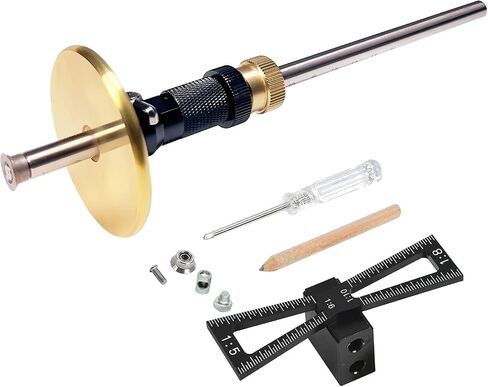 Dovetail Jig & Wheel Marking Gauge Set-Precision Woodworking Tools with Micro-Adjustment, Includes 2 Cutters + Pencil & Anodized Aluminum Jig for Dovetail Join Carpentry & DIY in Saudi Arabia
