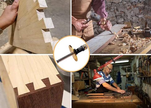 Dovetail Jig & Wheel Marking Gauge Set-Precision Woodworking Tools with Micro-Adjustment, Includes 2 Cutters + Pencil & Anodized Aluminum Jig for Dovetail Join Carpentry & DIY in Saudi Arabia