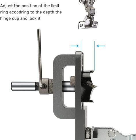 KKUYT 35 مم مفصلات مخفية، مفصلات قفل دقيقة، ثقب دليل الثقب، أداة النجارة لتركيب مفصلات خزائن الأبواب in Kuwait