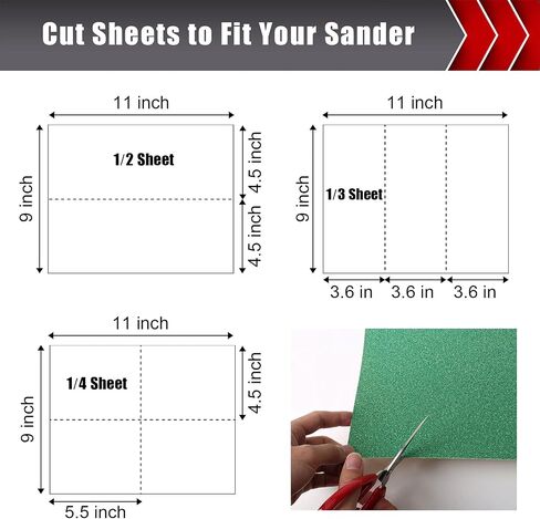 Mojucraft 24 Pcs Sandpaper, Wet & Dry Sandpaper Assortment 60/120/320/600/800/1000/1500/2500 Grit Sand Paper for Wood Metal Automotive Drywall Plastic 9 × 11 inch Sandpaper Sheets in Saudi Arabia
