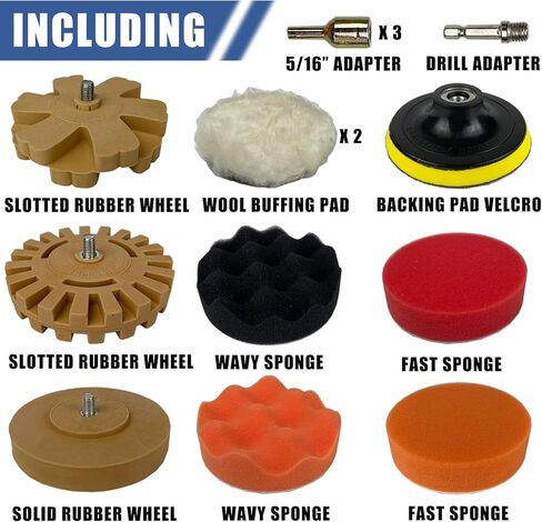 عجلة ممحاة، عجلة ممحاة لإزالة الملصقات، مجموعة أدوات إزالة شريط مطاطي مقاس 14 قطعة مقاس 4 بوصات، عجلة ممحاة مطاطية، وسادة تلميع إسفنجية، وسادة تلميع ووسادة دعم، مزيل لاصق in Kuwait