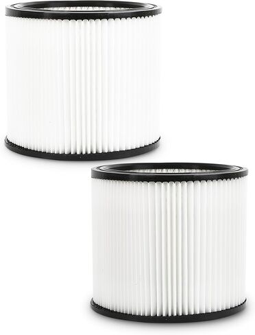 فلاتر خرطوشة مكونة من عبوتين تحل محل 90304، و90350، و9030400، و9030462 - متوافقة مع المكانس الكهربائية الرطبة/الجافة من Shop-Vac، وتناسب معظم 5 جالون فما فوق in Kuwait