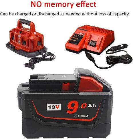 TENMOER 18V 9.0Ah Replacement Battery Compatible with Milwaukee 18Volt Batteries Power Tools in Kuwait