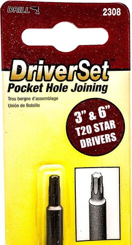 Milescraft 2308 DriverSet - 3-Inch and 6-Inch T20 Trox Driver Bits for Pocket Hole Systems in Saudi Arabia